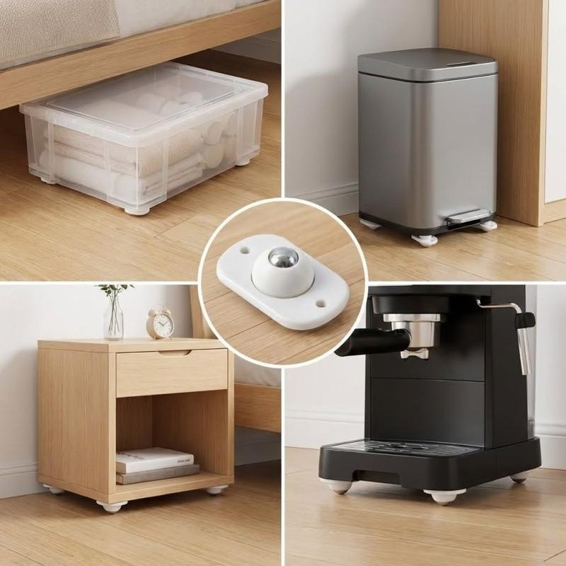 Kitchen Appliances Small - 8 самоклеящихся колесиков-роликов для кухонной техники,