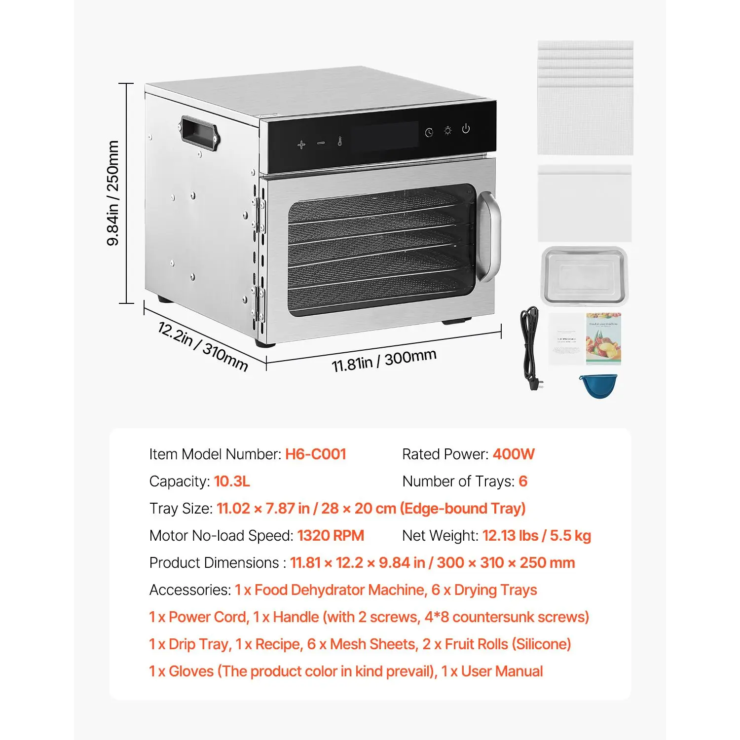 Сушилка для продуктов, 6 лотко – обзор и цена Dehydrator Tray Electric